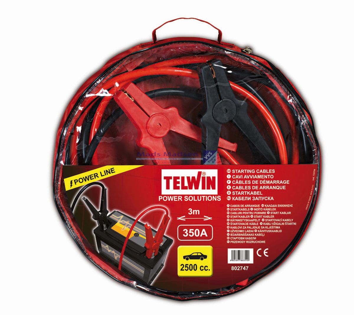 Telwin Startkabel 16mm2 250 A 3,0 mtr