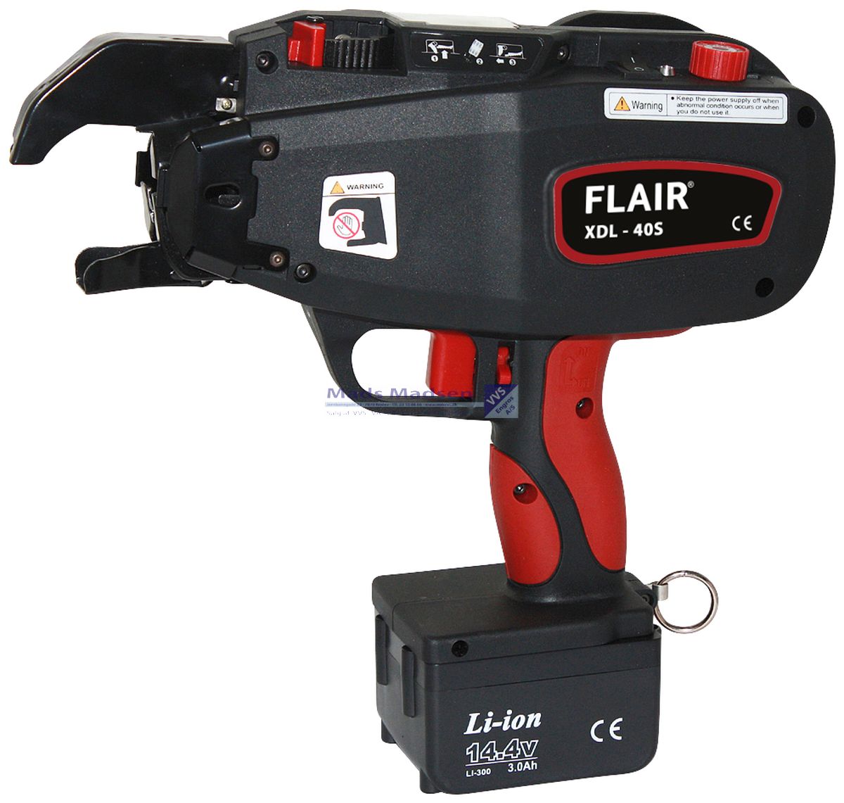 Flair Bindemaskine FL-40 RT med 2 Batterier + Lader 14,4V/4 Amp. incl.2 ruller tråd