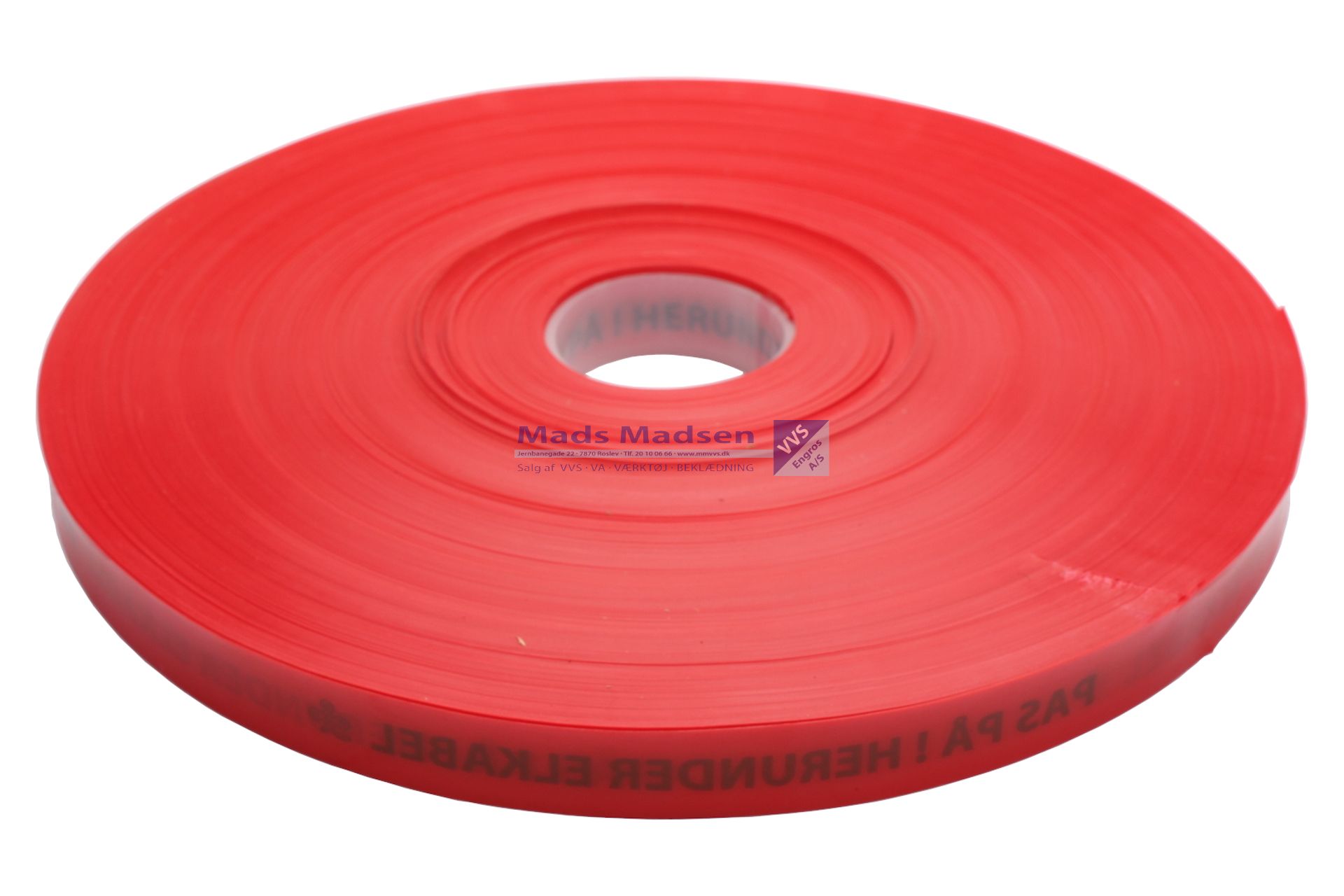 Markeringsbånd RØD * HERUNDER ELKABLER * 25mm x 250 mtr.