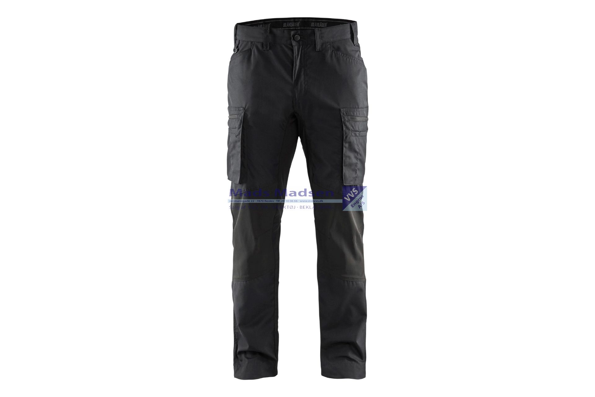 Blåkläder Service buks stretch 1459-1845-9900 C50 sort bom 35% - poly 65%