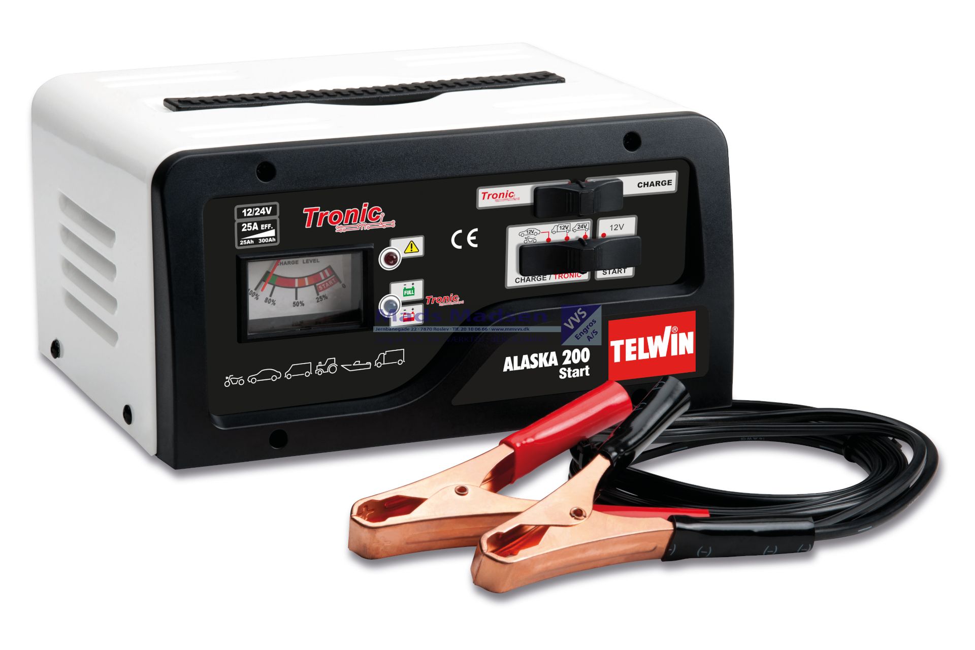 Telwin Alaska 210 Batterilader og starthjælp 12/24V 300A