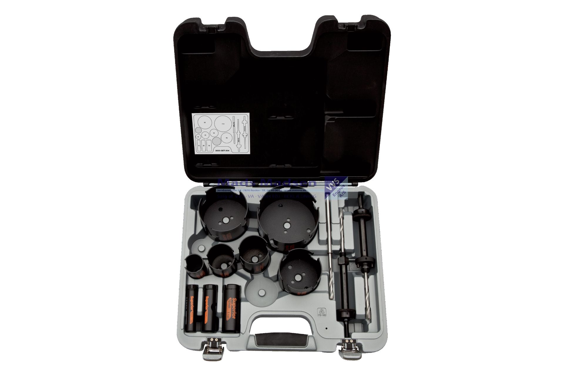 Hulsavsæt VVS/INDUSTRI Bahco Superior 3833-SET-304 19/25/32/35/51/54/76/92/114mm *NETTOPRIS*