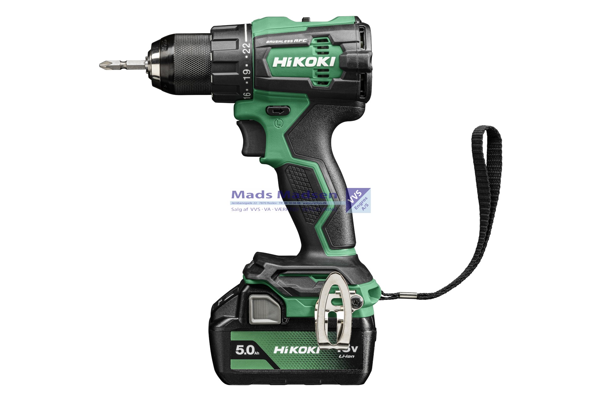 Hitachi / Hikoki Boreskruemaskine DS18DE 18V/2 x 5,0Ah 70Nm kulfri *NETTOPRIS*