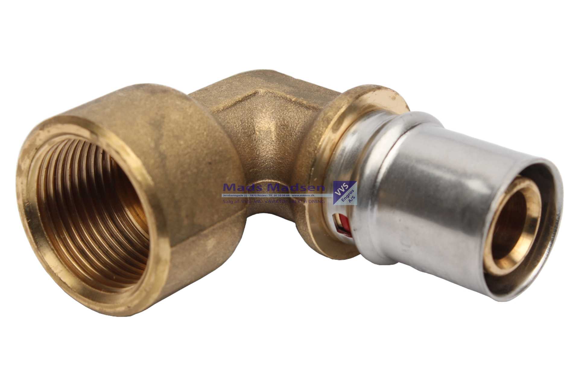 26mm x 3/4" APE alu-pex pres vinkel m/muf TH-bakke