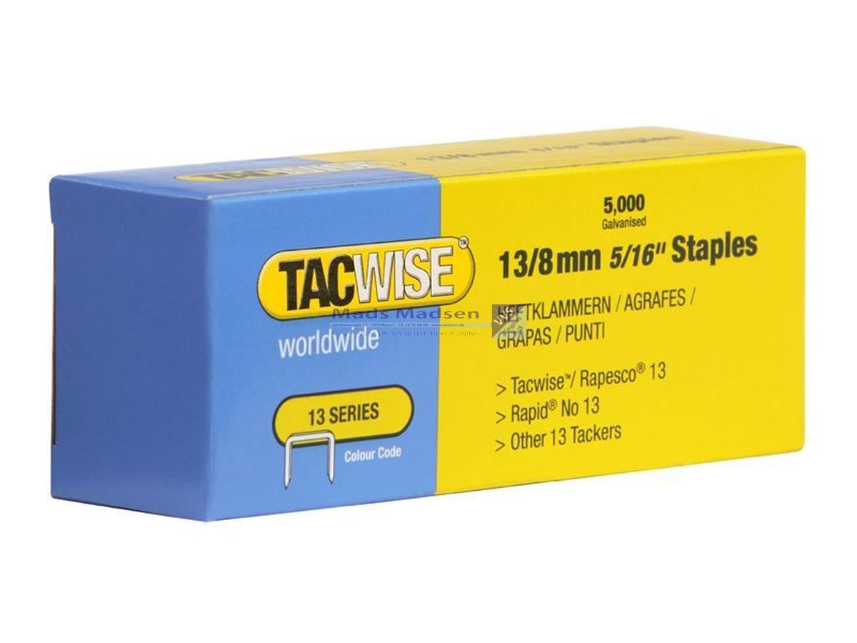 Tacwise hæfteklammer 13/8 á 5000 stk 0234