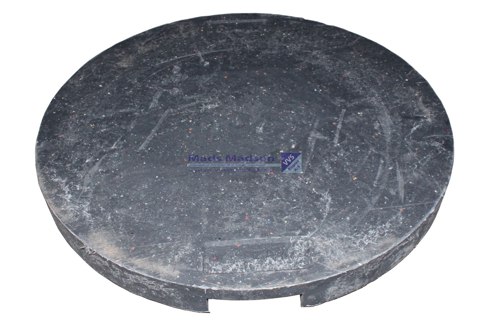 600mm dæksel PVC-genbrugsplast uden fals 200kg (udv. Ø 770mm)