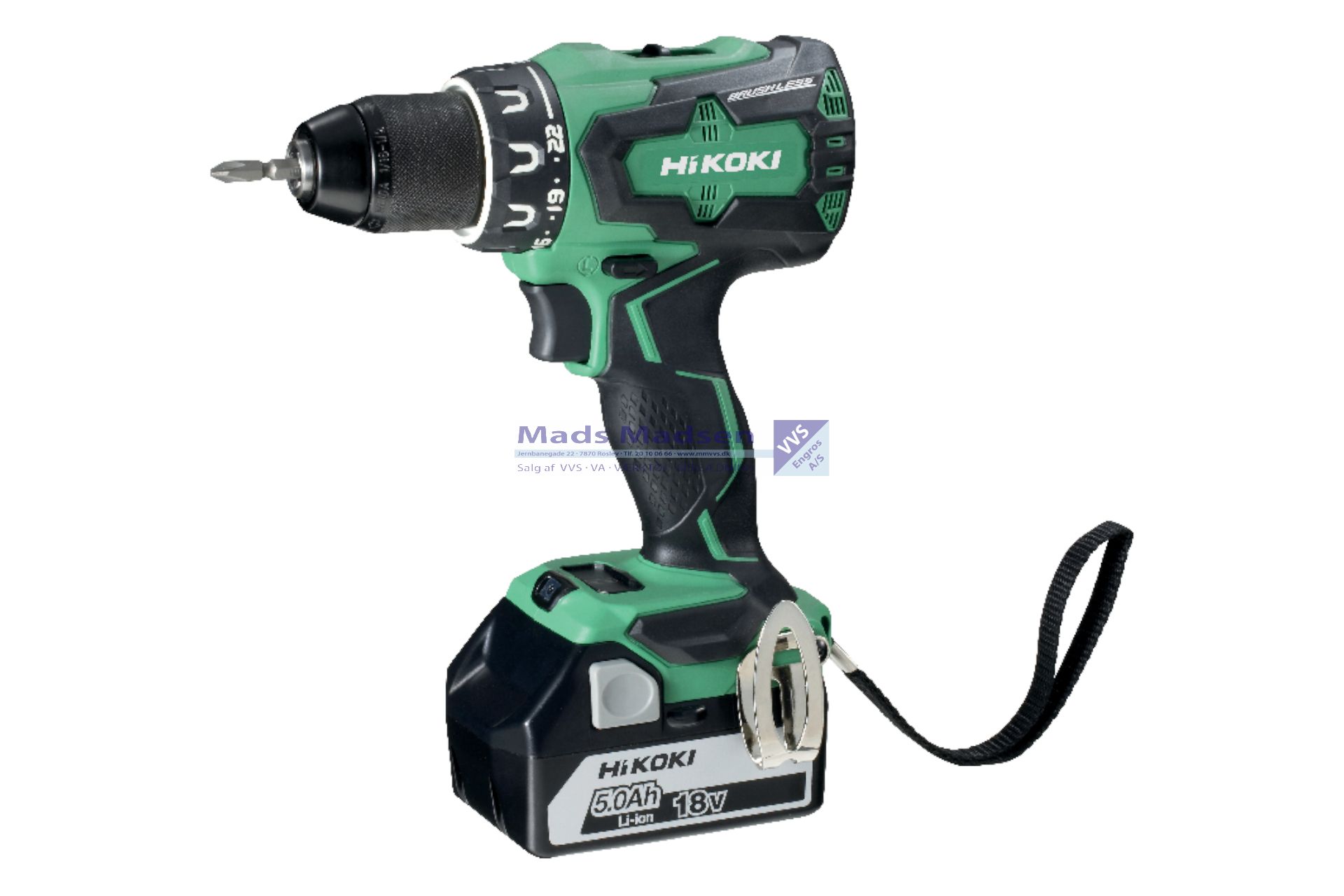 Hitachi / Hikoki Boreskruemaskine DS18DBSL 18V./5,0 Amp kulfri 70Nm