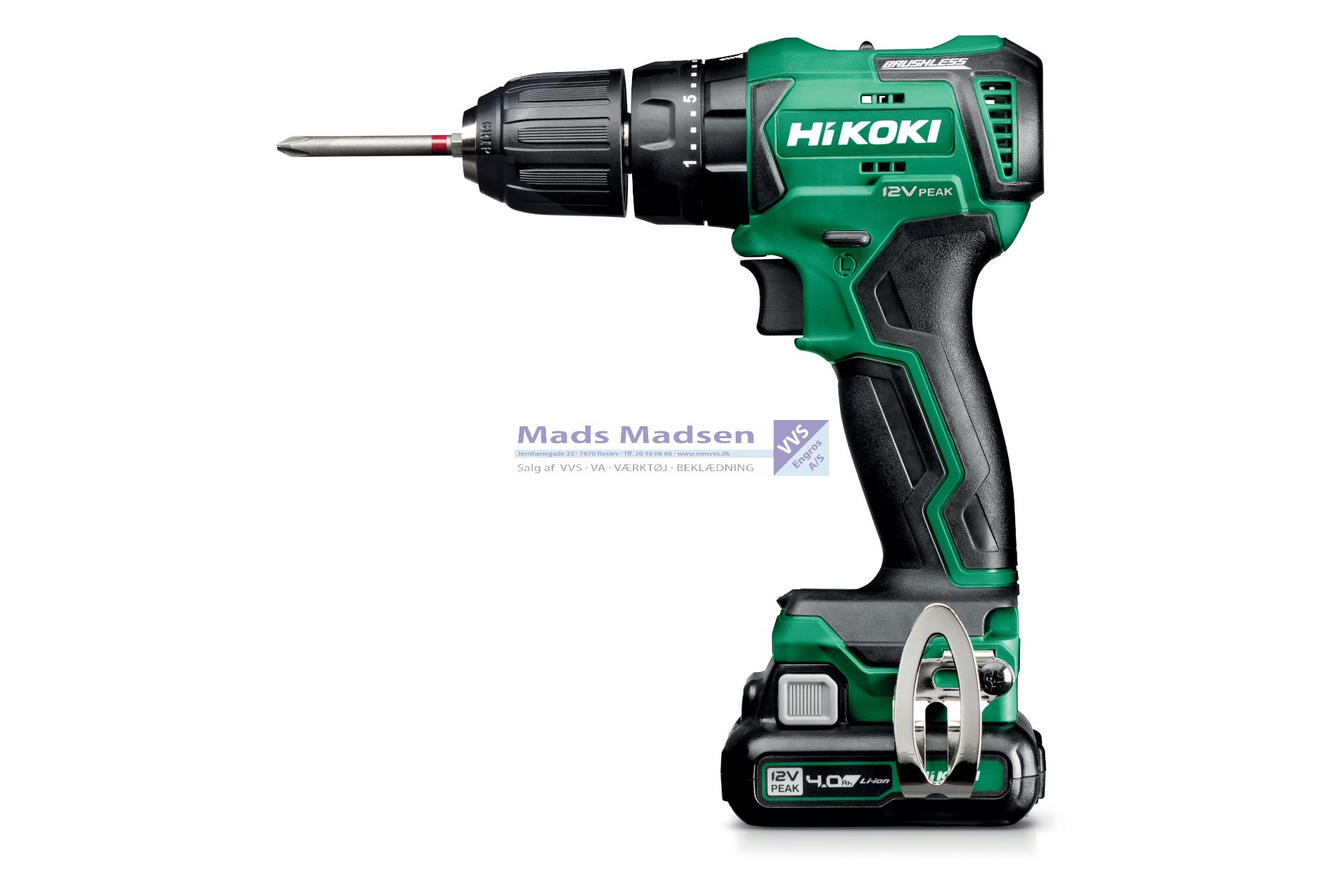 Hitachi / Hikoki Slagboreskruemaskine DV12DD 12V Peak/4,0Amp. 38Nm