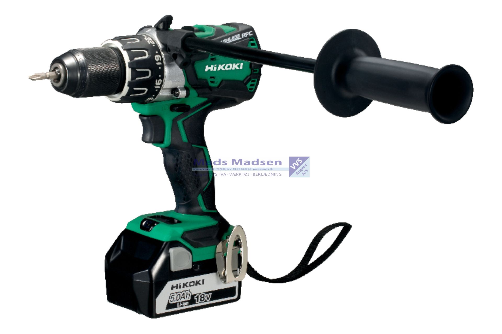 Hitachi / Hikoki Boreskruemaskine DS18DBL2 18V/5 amp.kulfri motor 136Nm (S)