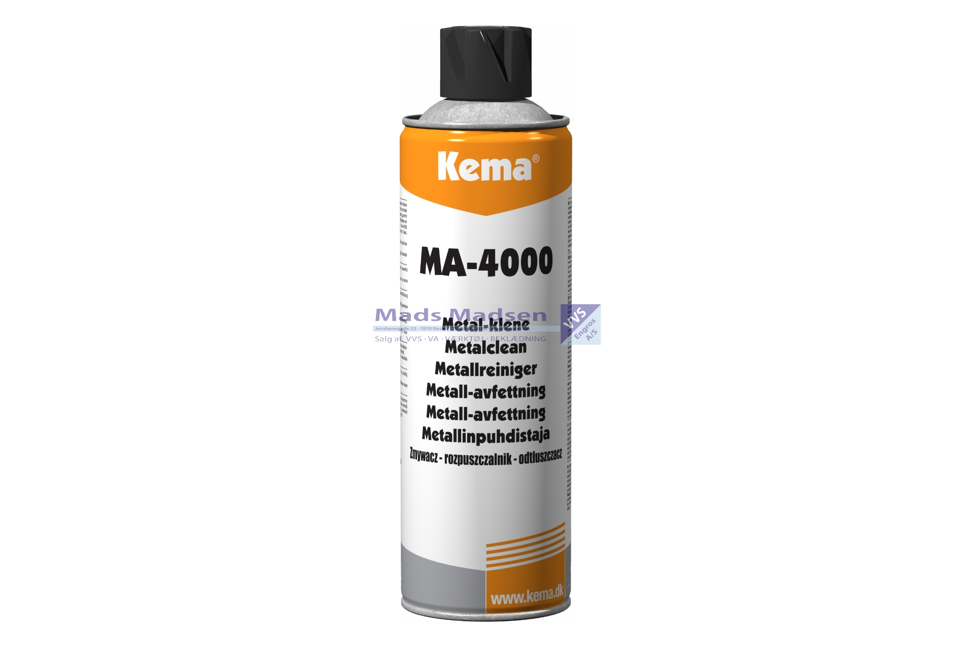 Kema Metal-Klene MA-4000 á 500 ml. UN 1950 - Farekl. 2 - RØD
