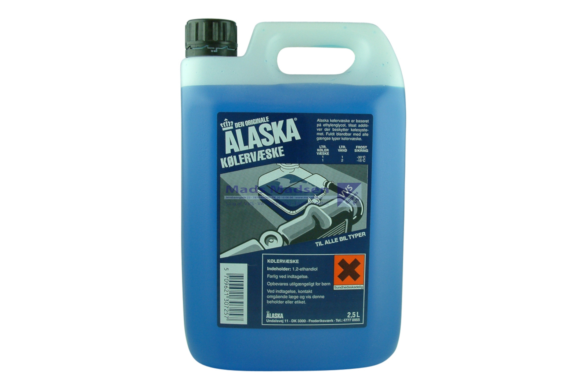 Alaska Kølevæske BLÅ á 2,5 ltr