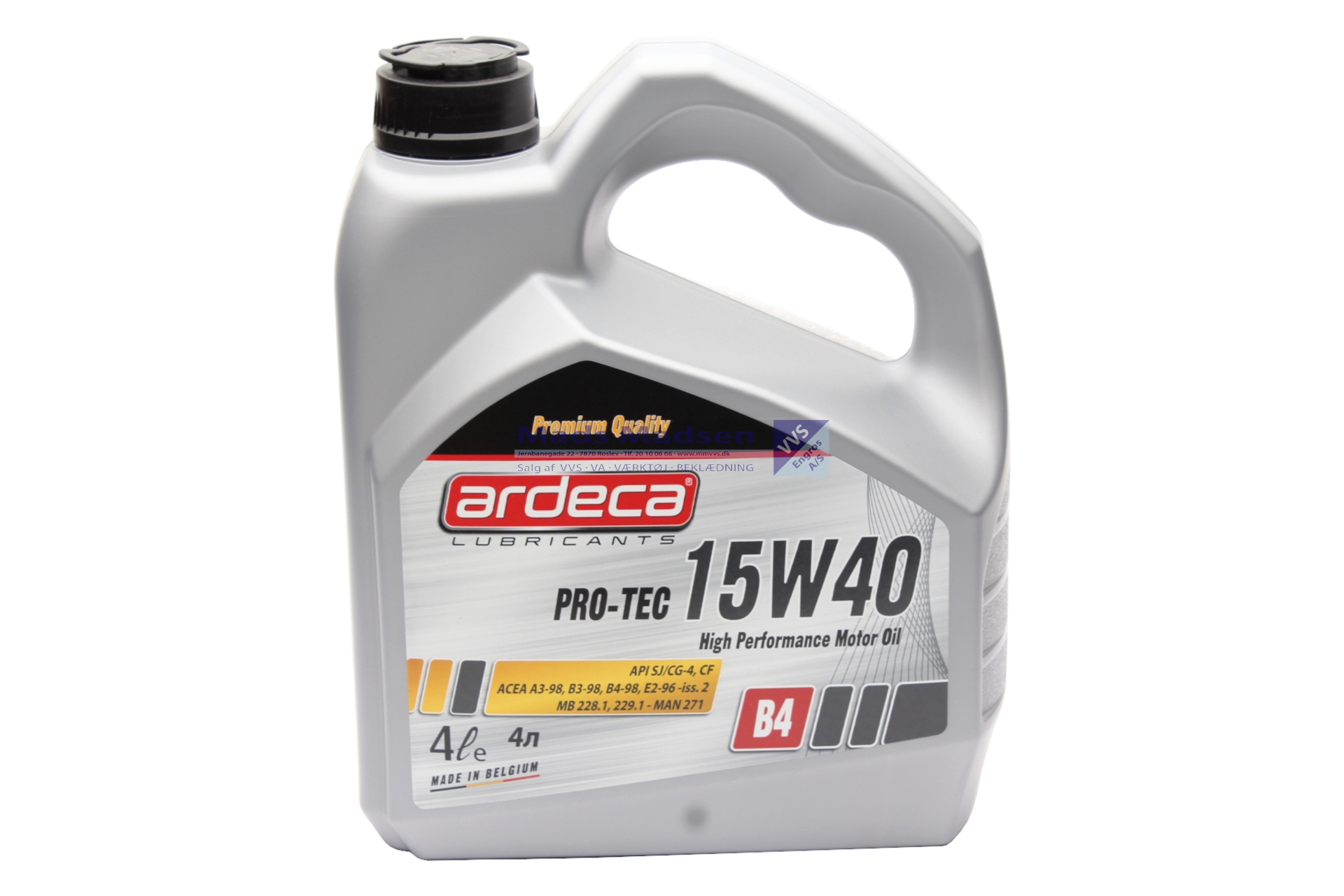 Ardeca Motorolie 15W-40 á 4 ltr.
