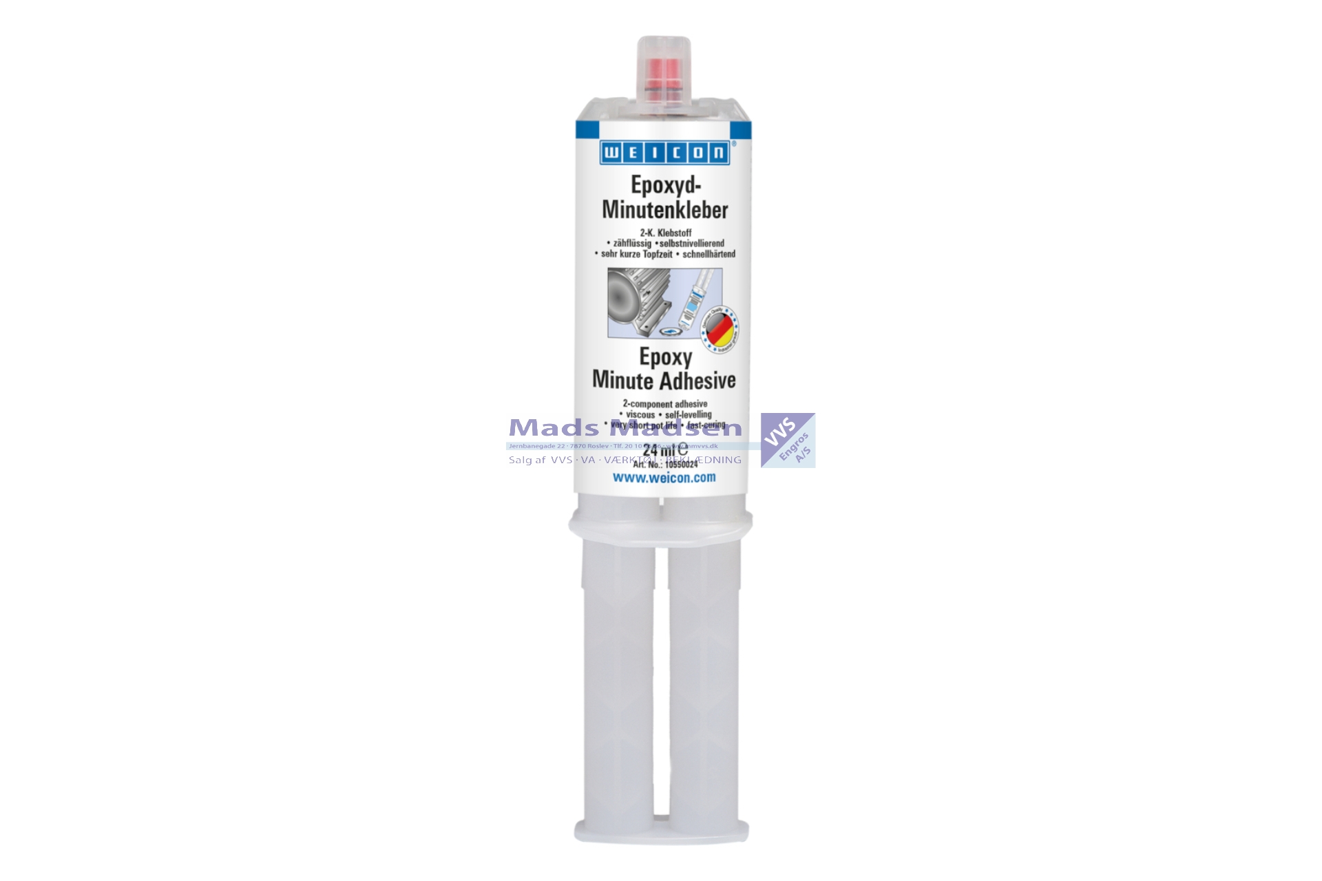 Weicon 2-komponent Epoxylim á 24 ml.