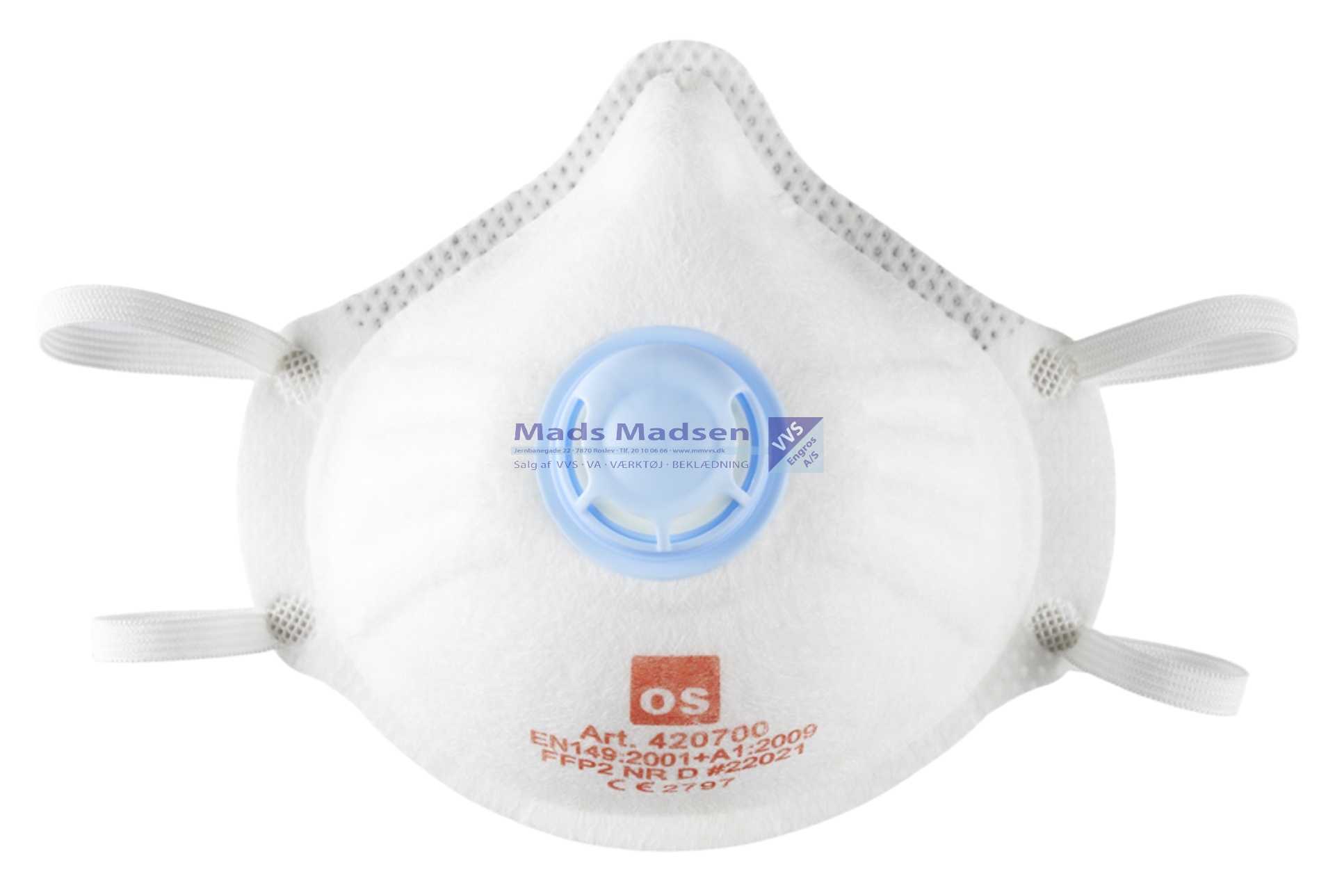 Støvmaske med ventil FFP2 420700 12 stk/pk
