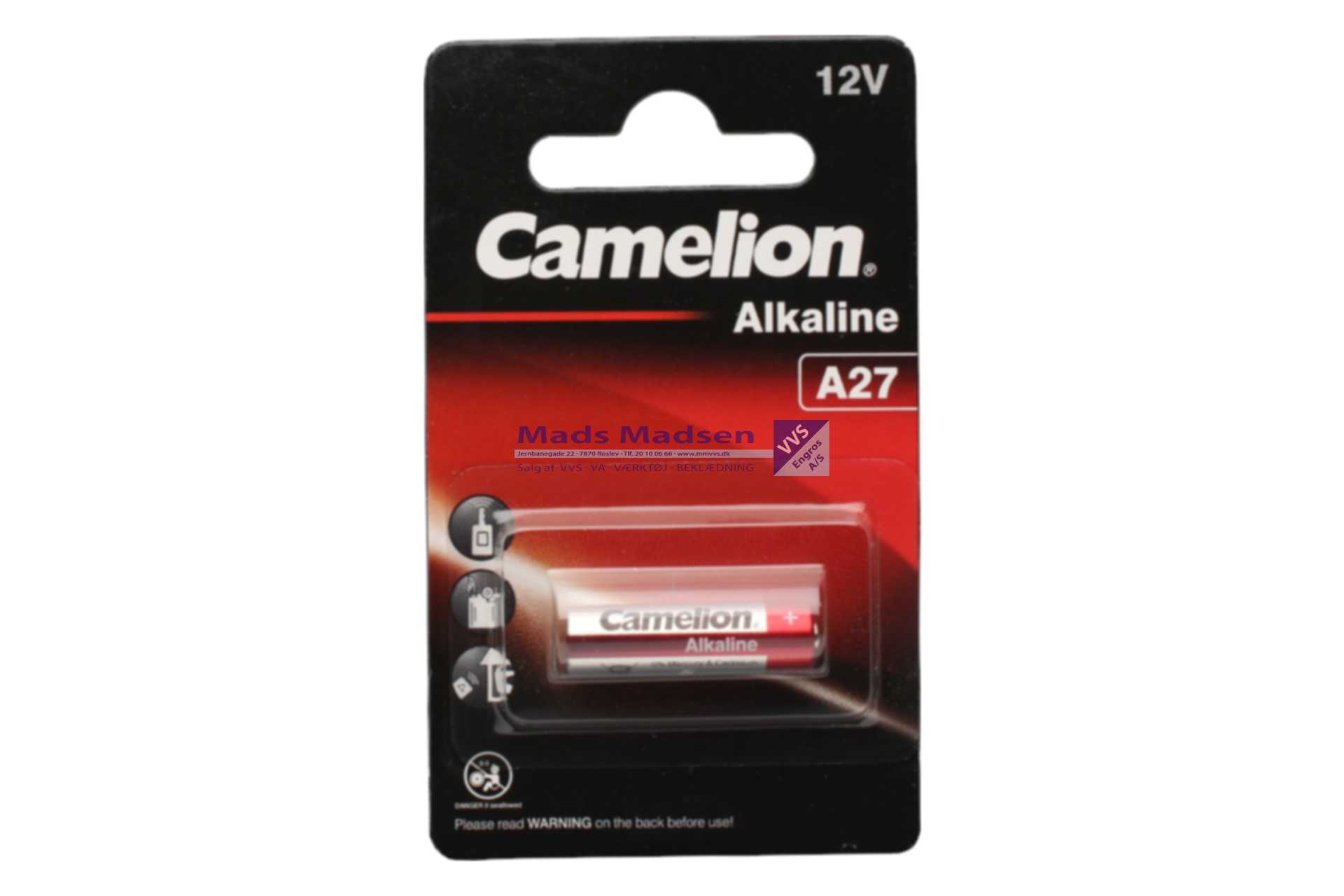 Alkaline Batteri 12V A27 (Fjernbetjeninger)