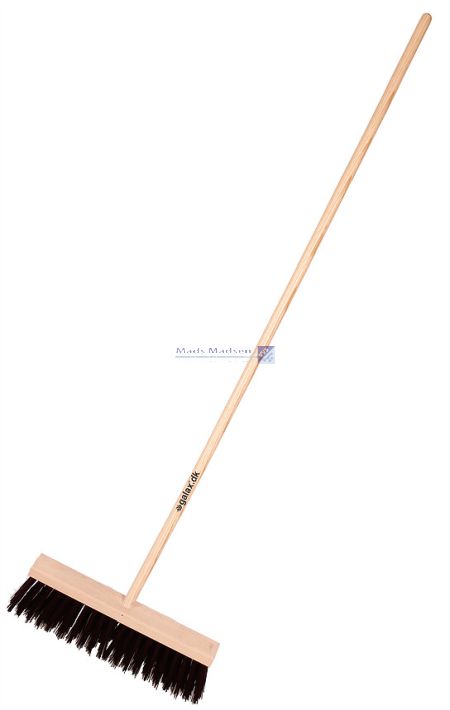 Galax kost 45cm med skaft / brune stive nylonbørster 141230