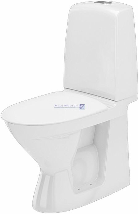 Ifø Spira Rimfree gulvstående toilet m/lukket S-lås til lim-montering, uden skyllekant, 4/2 liter skyllevolume 6260