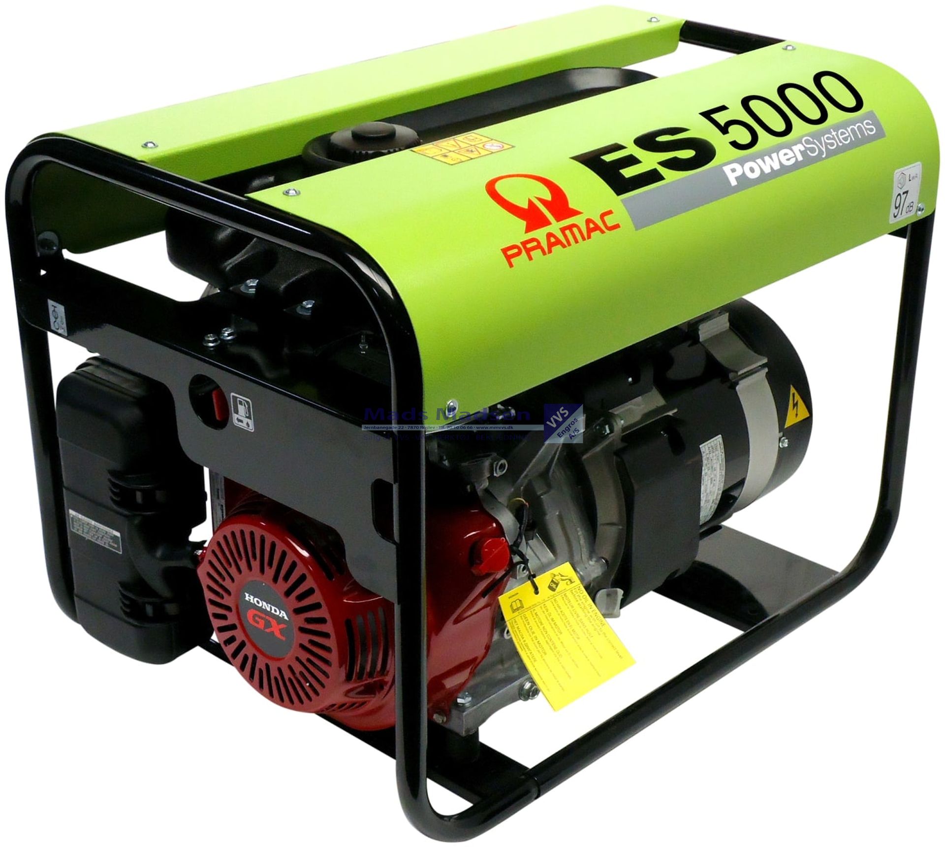 Benzingenerator ES5000THHPI Honda GX270 motor 230/400V 8,0HK 5,0Kw 2x230V-1x400V 1414420