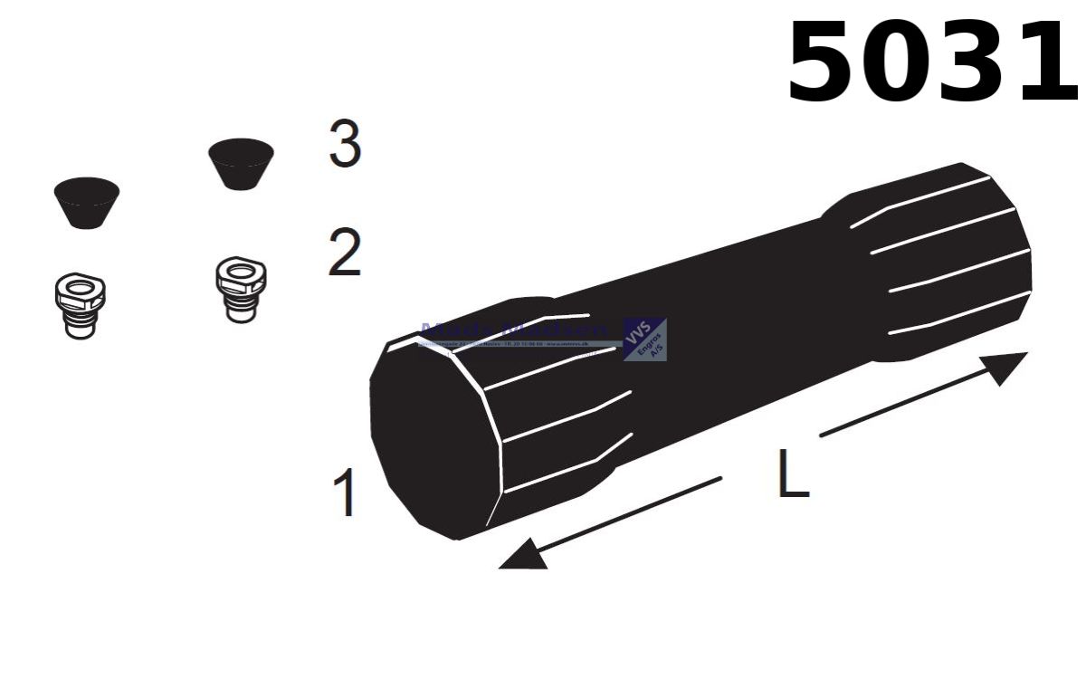 SX-WP 140-125mm krympemuffe f/præ-iso pex t/flydene skum 5031 0140000000