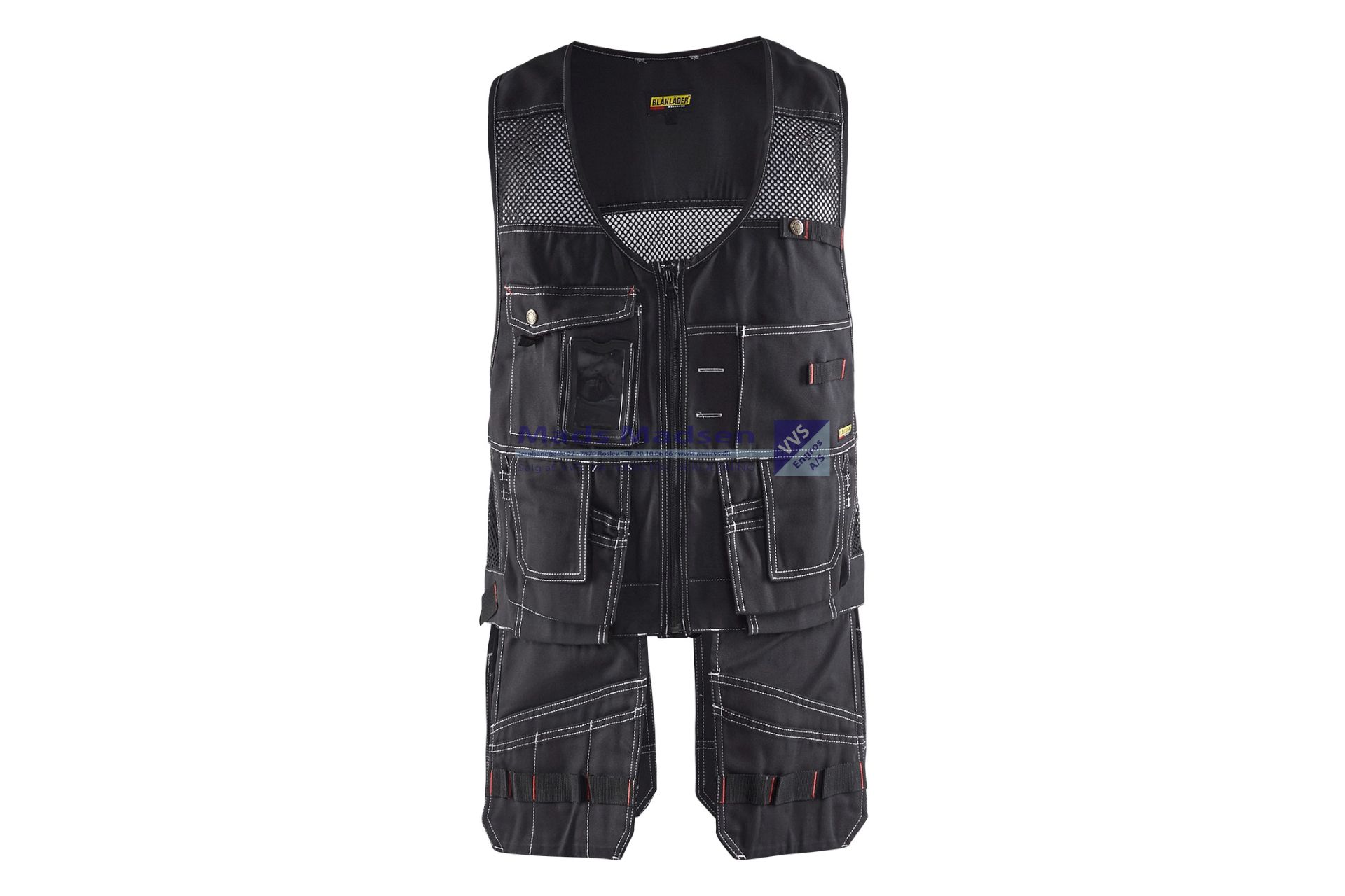 Blåkläder Håndværker vest 3100-1380-9900 str. XXL sort bom 22% - poly 78%