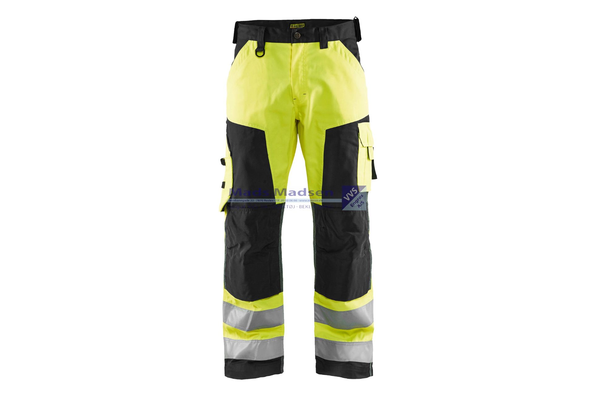 Blåkläder High vis buks 1566-1811-3399 C50 gul/sort bom 35% - poly 65% (S)