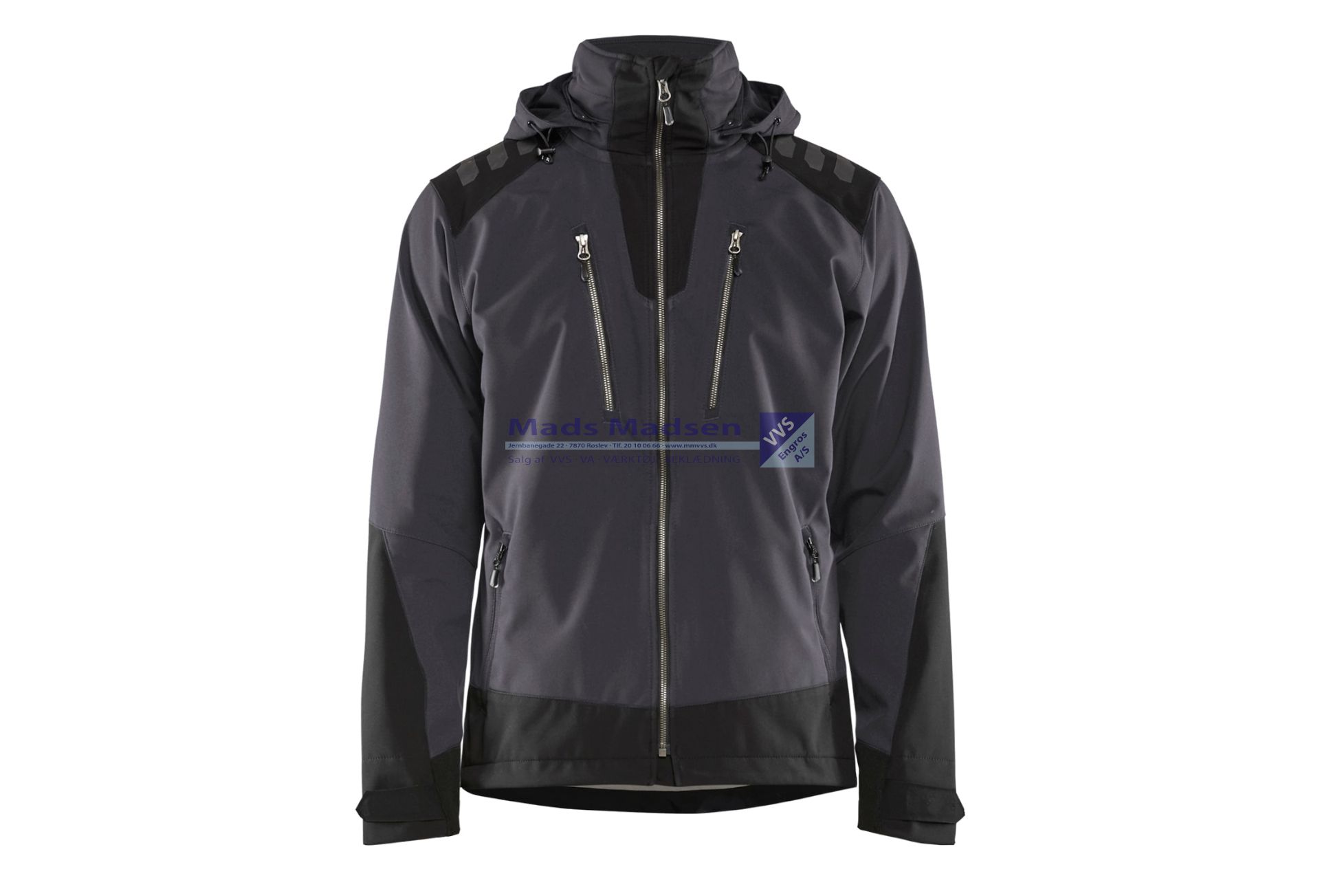 Blåkläder Softshell jakke 4749-2513-9899 mørkegrå/sort str. XXL