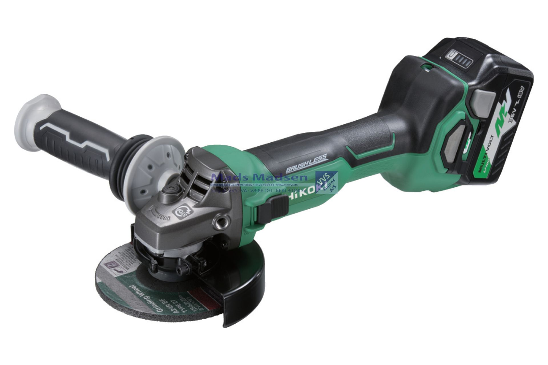Hitachi / Hikoki Vinkelsliber 125mm G3613DVE 36V/2,5Ah MULTIVOLT kulfri *NETTOPRIS*