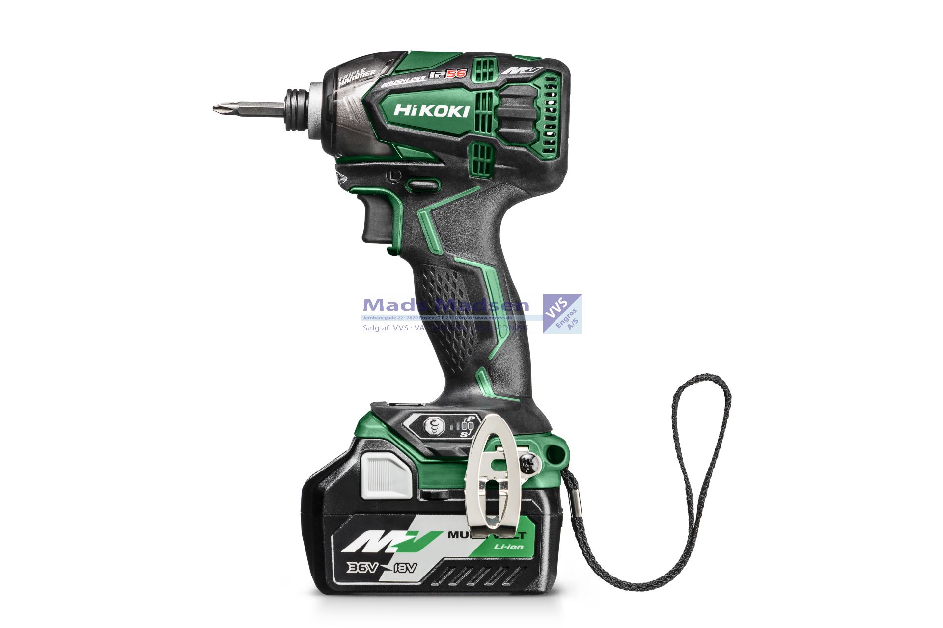 Hitachi / Hikoki  Slagskruemaskine WH36DB 36V/2,5Ah MULTIVOLT kulfri