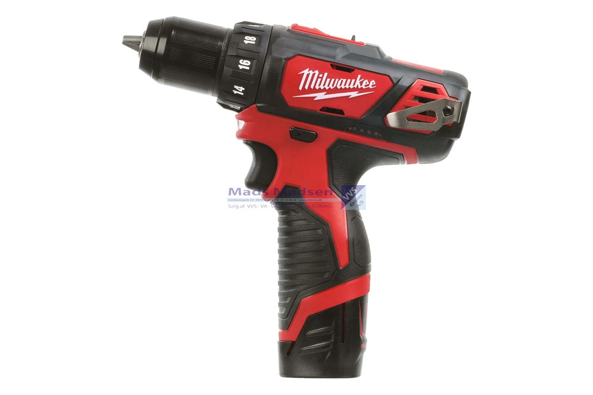Milwaukee M12 BDD-202C akku bore-/skruemaskine 2 x 2,0 Amp.+ lader 4933441915 *NETTTOPRIS* (K)