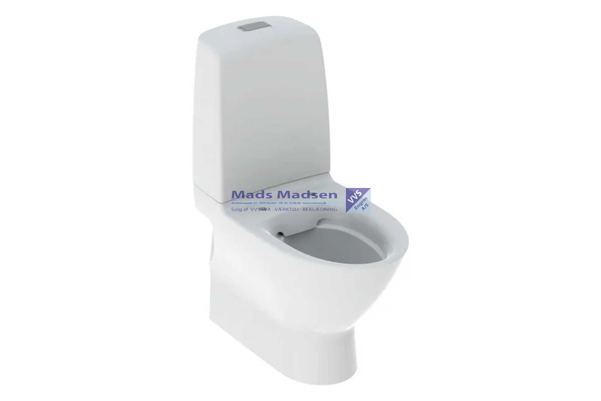 Ifø Spira Art Rimfree gulvstående toilet m/lukket S-lås til lim-montering, uden skyllekant, 4/2 liter skyllevolume