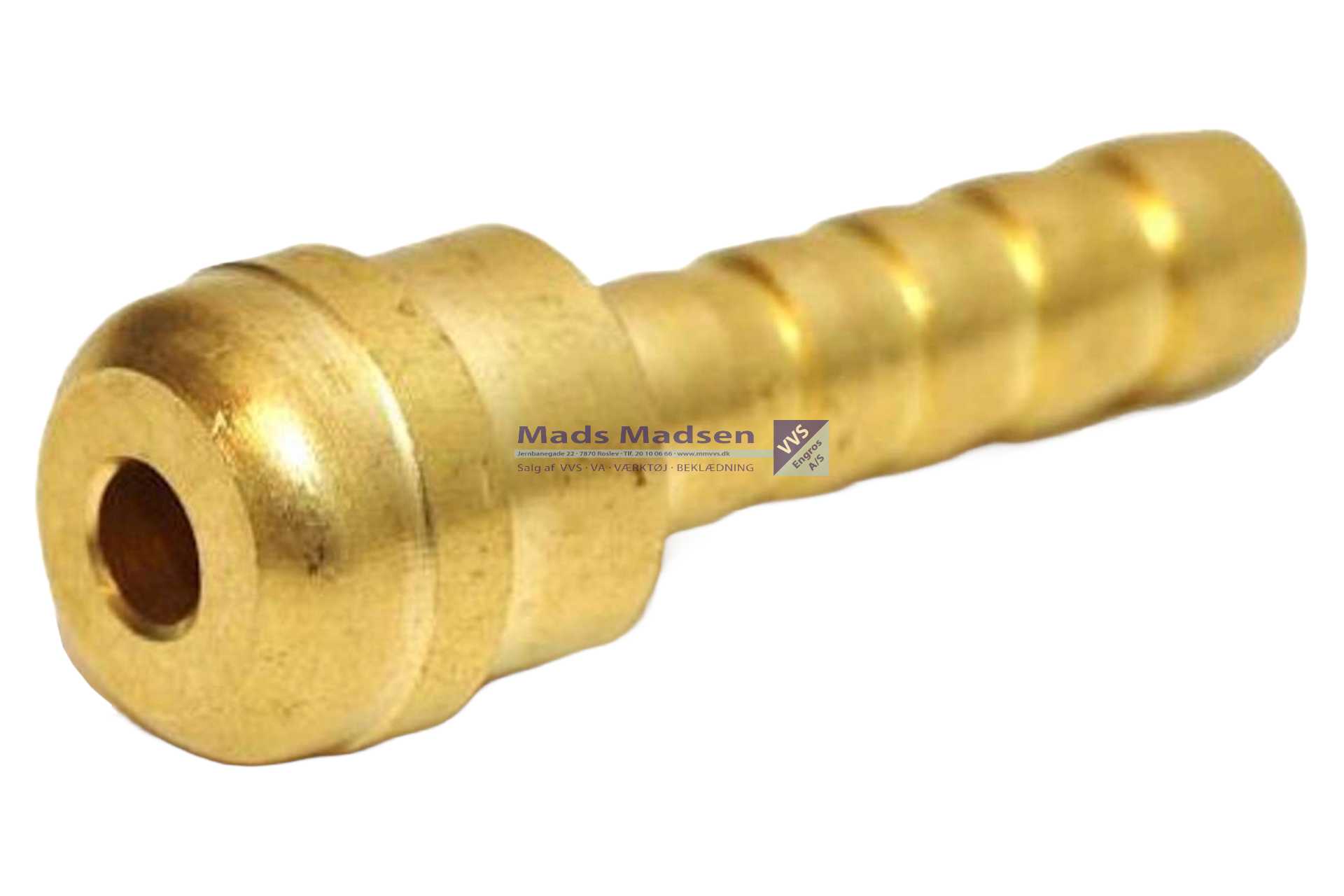3/8" Slangestuds Ø5 uden omløber