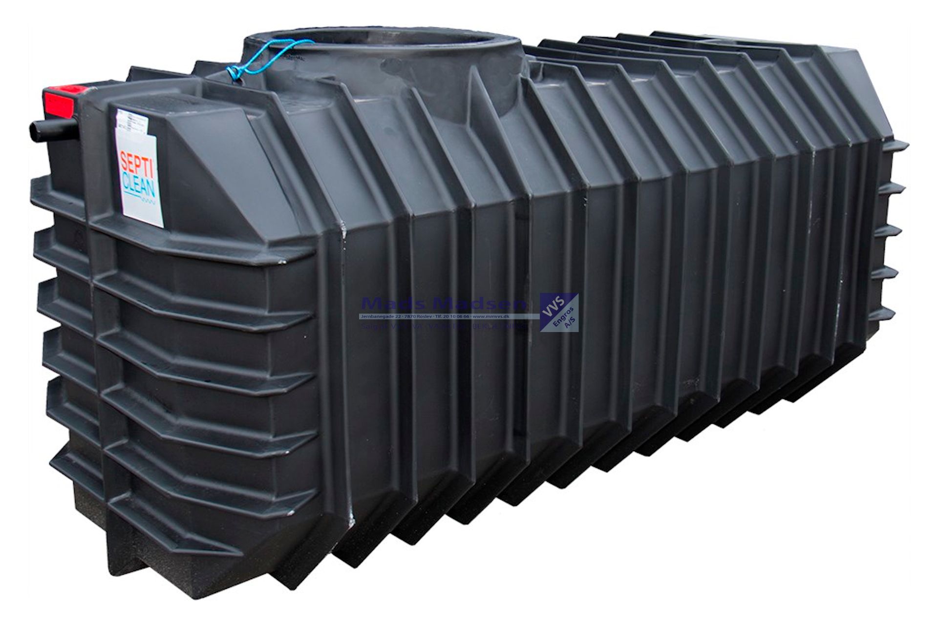 Septiclean 3-kammertank 5PE m/ pumpe Ø500