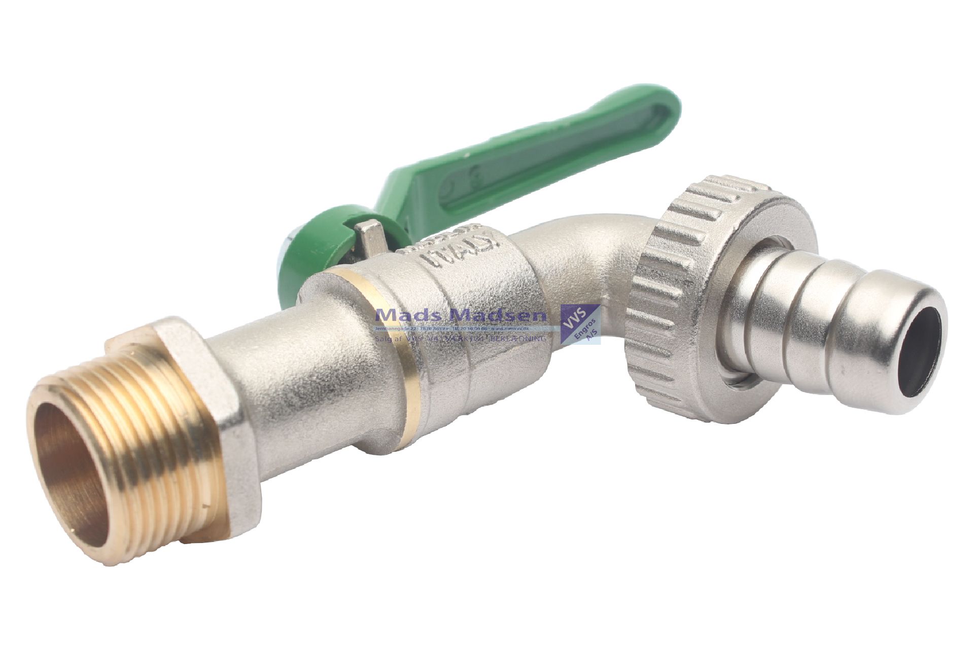 1/2" kugleaftapventil " FROSTFRI" (-20°C +100°C) GRØN
