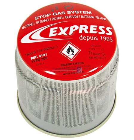 Express gasdåse 8190 Butan 190 g. - UN 2037 - Farekl. 2 - RØD 112052