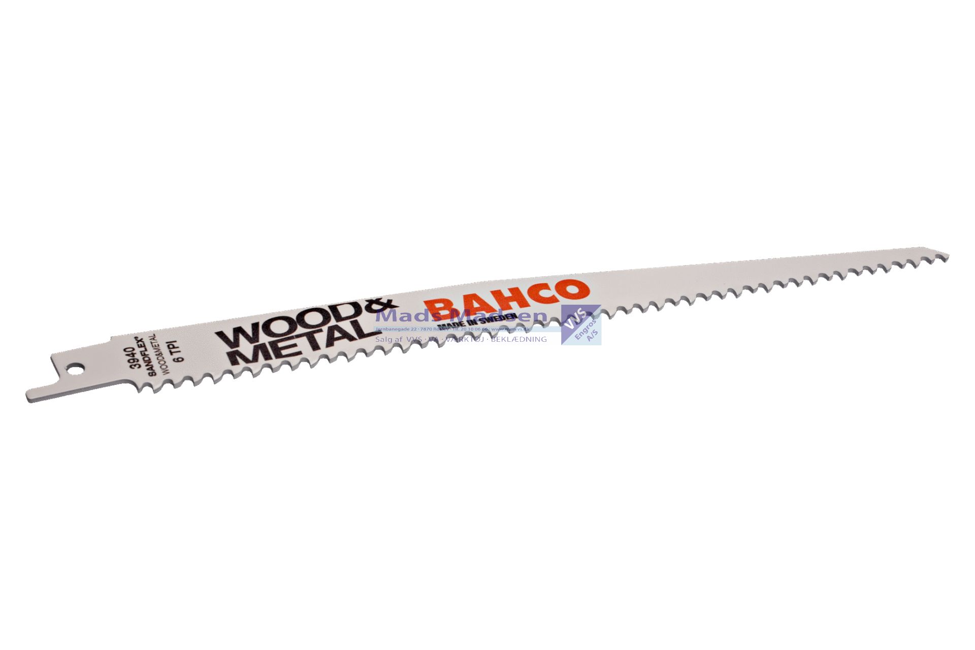 Bajonetsavklinge Bahco 3940-300-6-SL-5P TRÆ,METAL *NETTOPRIS*