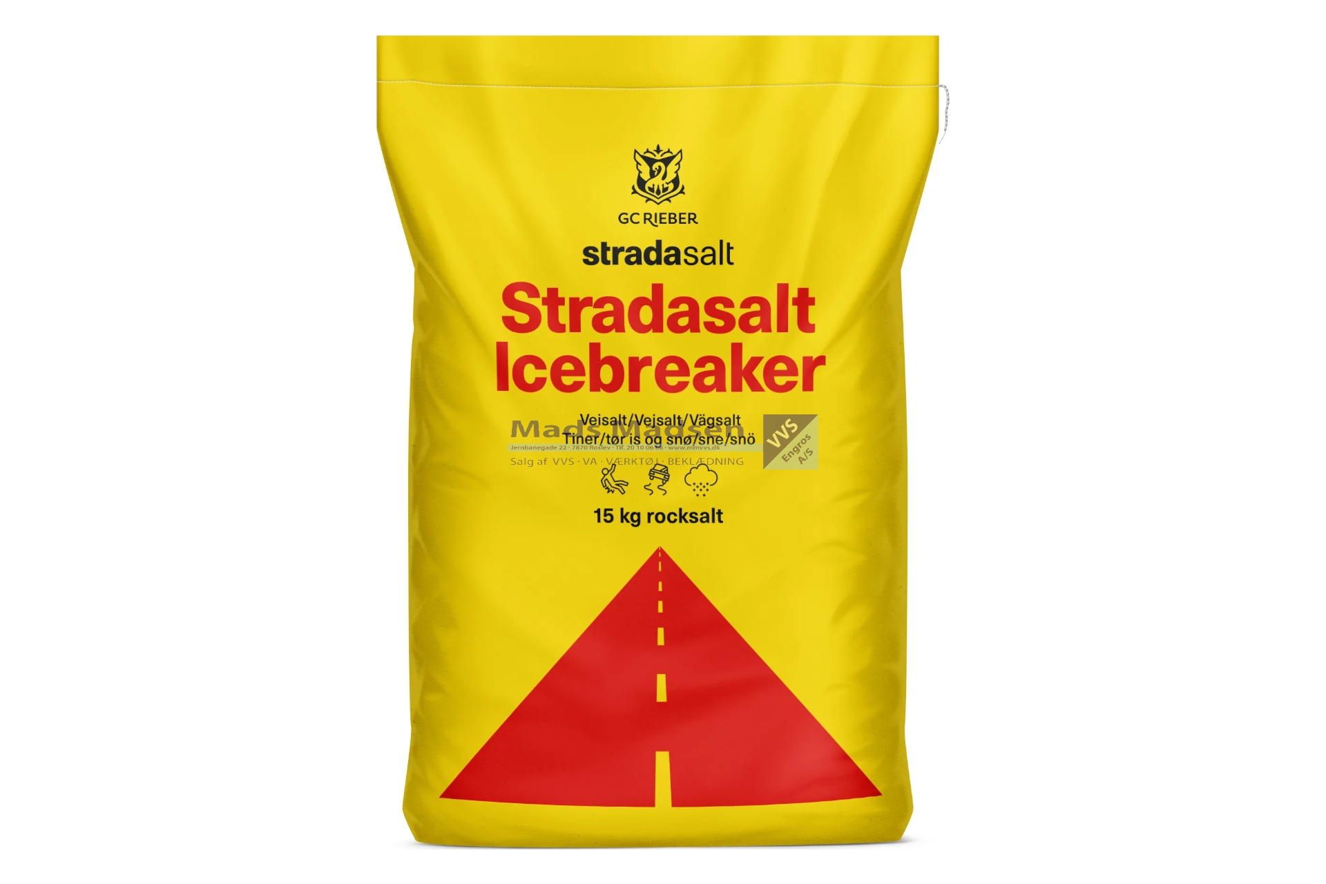 Vejsalt i sække á 15 kg.