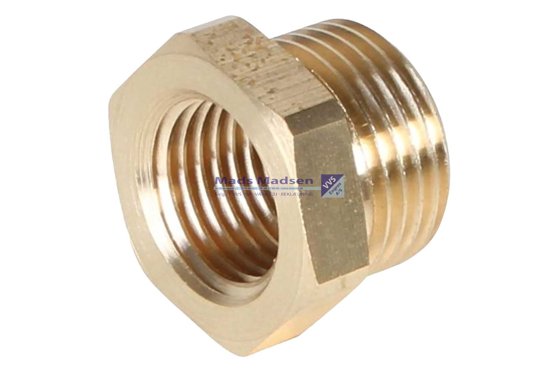 1/4" indv. x 3/8" udv. overgangsstykke