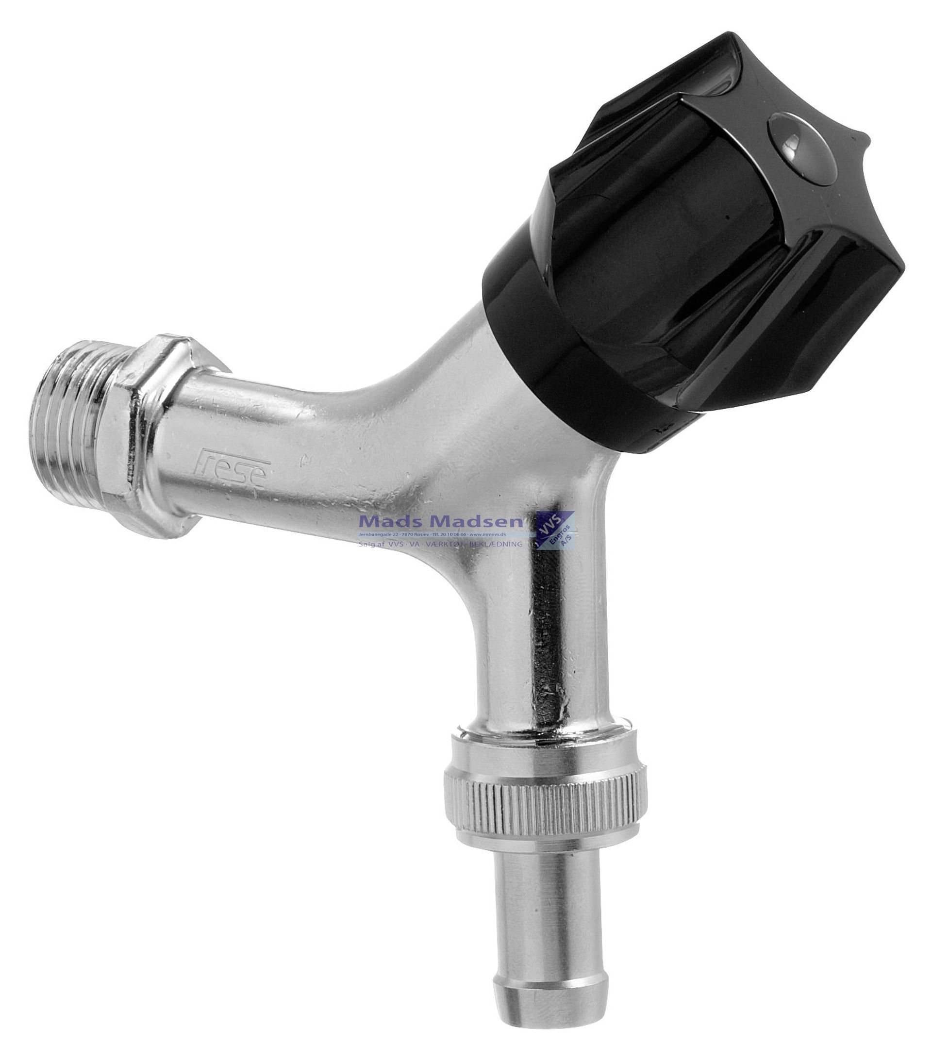 1/2" Aftapventil m/ slangeforskr.