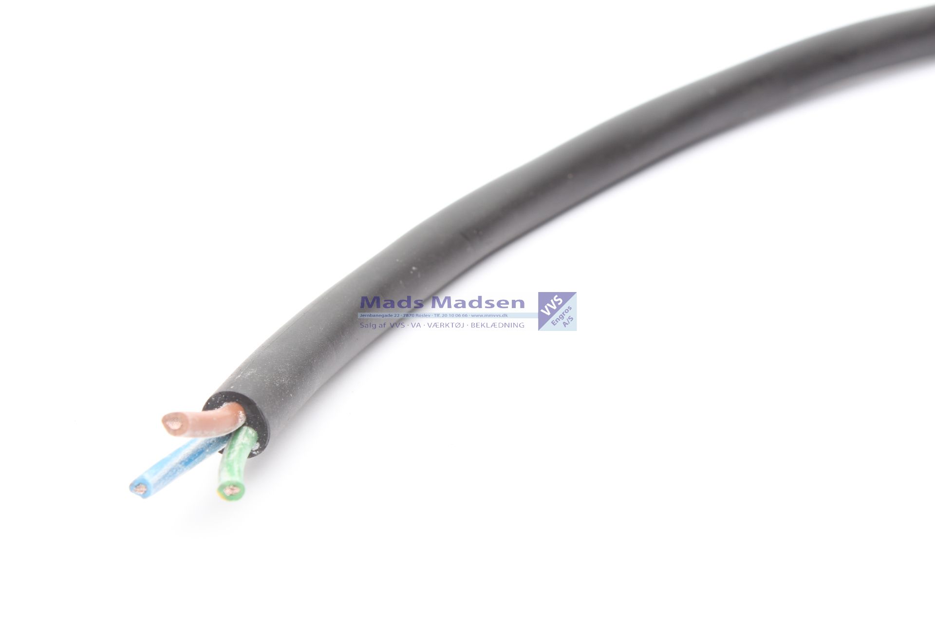 Gummikabel 3G1,5 sort H07RN-F 50 mtr/rl