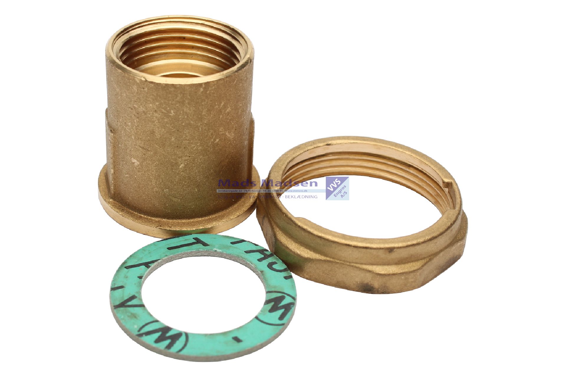 1" x 1 1/2" pumpeunioner m/kuglehane