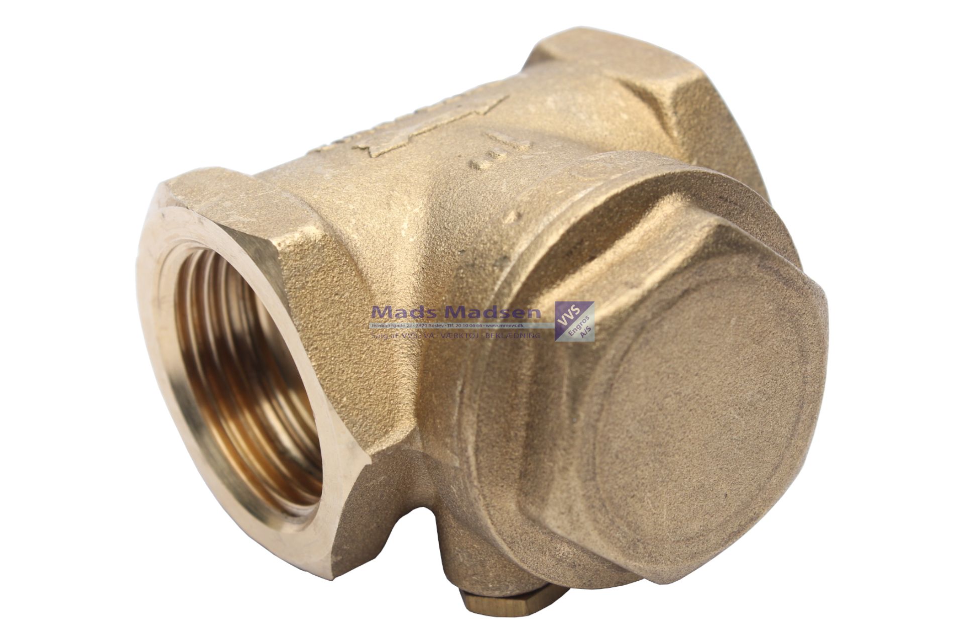 1 1/4" klapkontraventill m/m -20 / +110°C - med gummi på klap.