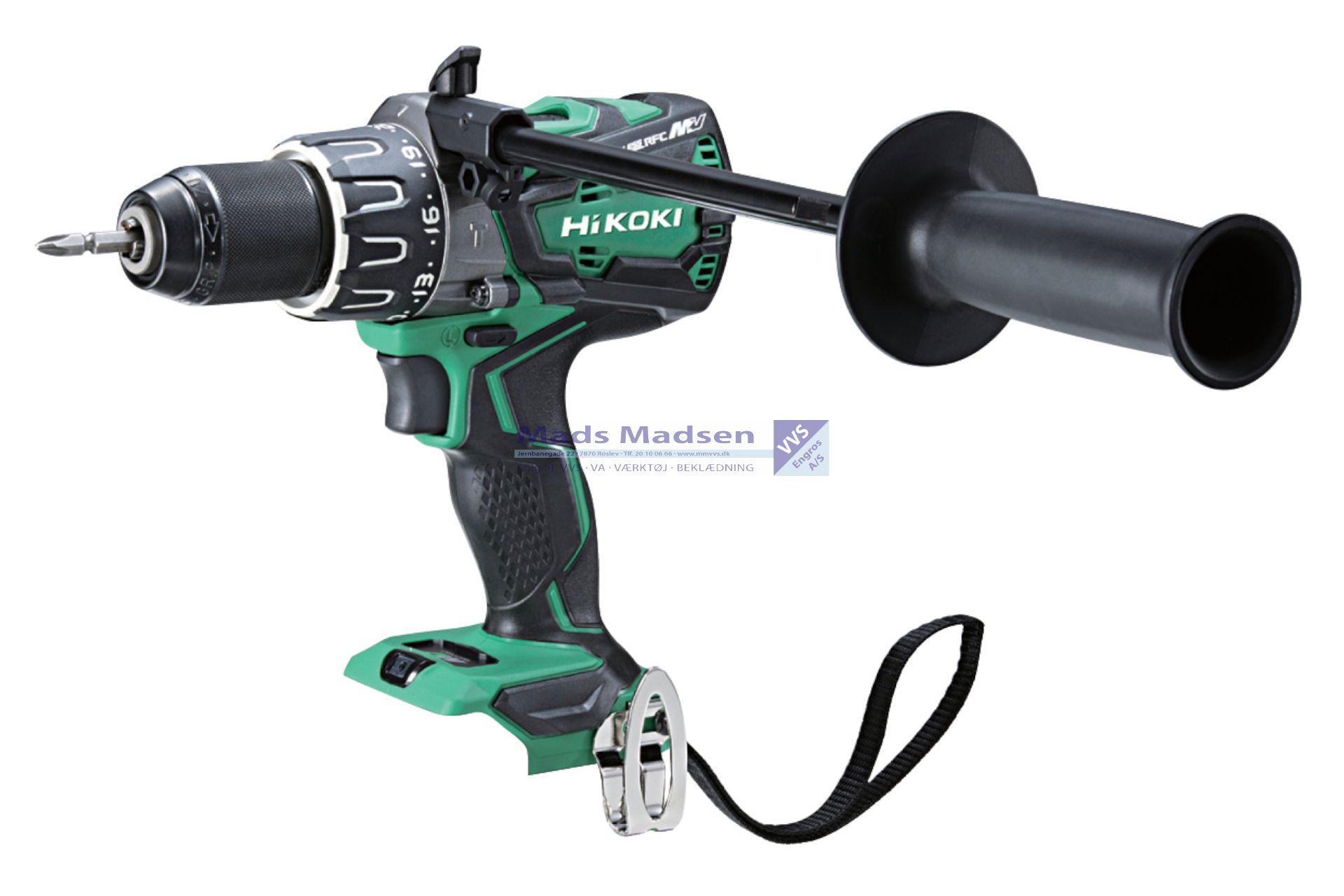 Hitachi / Hikoki Slagboreskruemaskine DV36DC 36V MULTIVOLT 138Nm kulfri TOOL ONLY *NETTOPRIS*