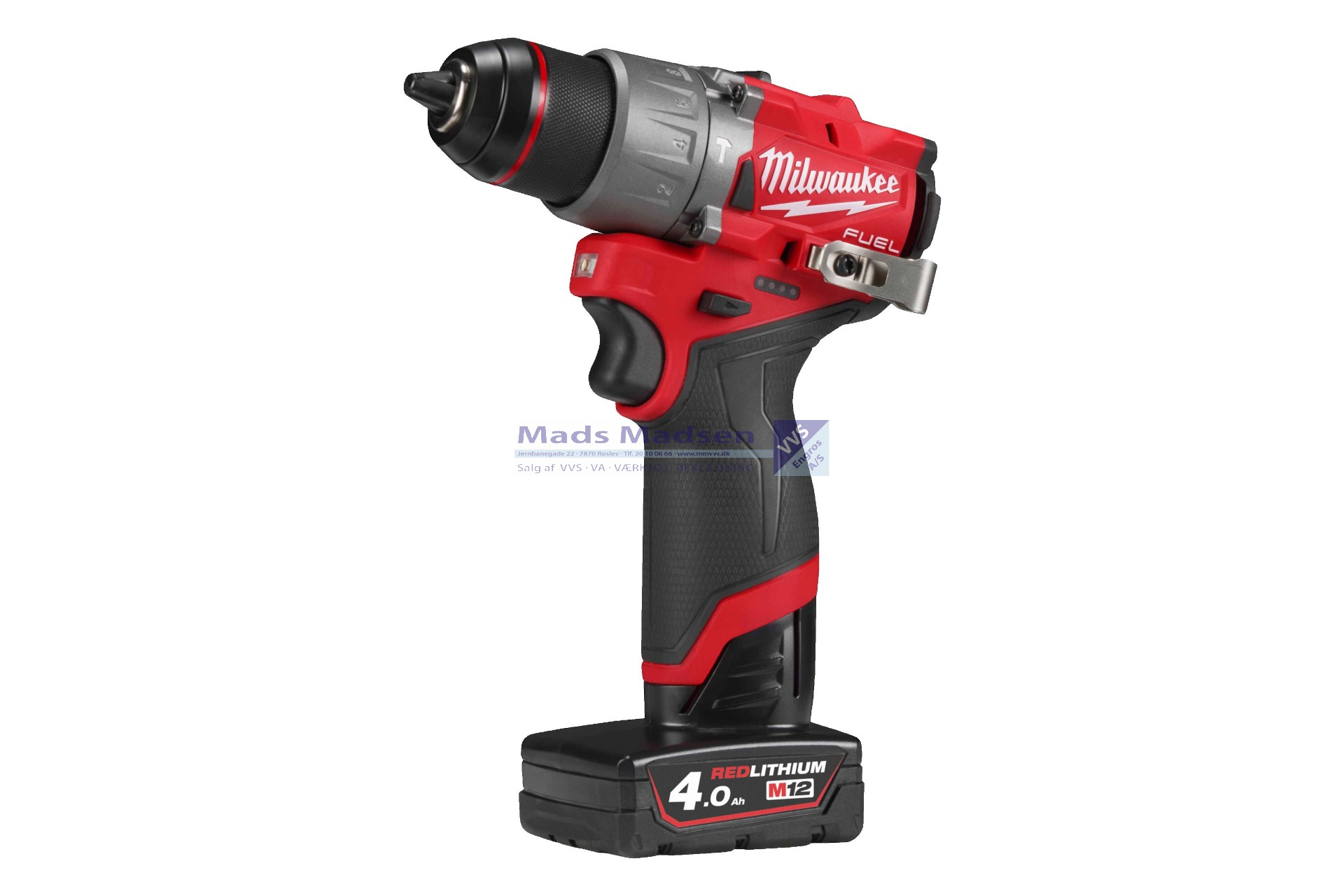 Milwaukee M12 FUEL FPD2-402X akku slagbore-/skruemaskine 2 x 4,0 Amp.+ lader 4933479869 (K) *NETTOPRIS*