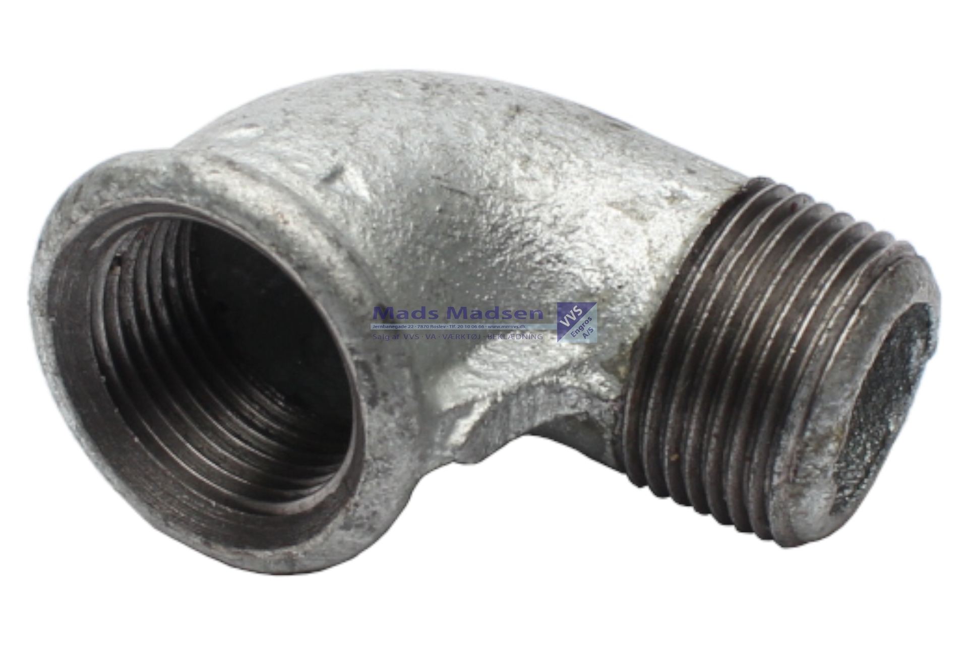 1 1/4" galv. vinkel m/n