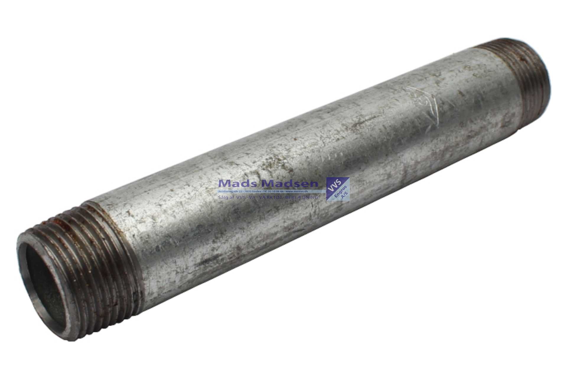 1/2" x 150mm galv. nippelrør