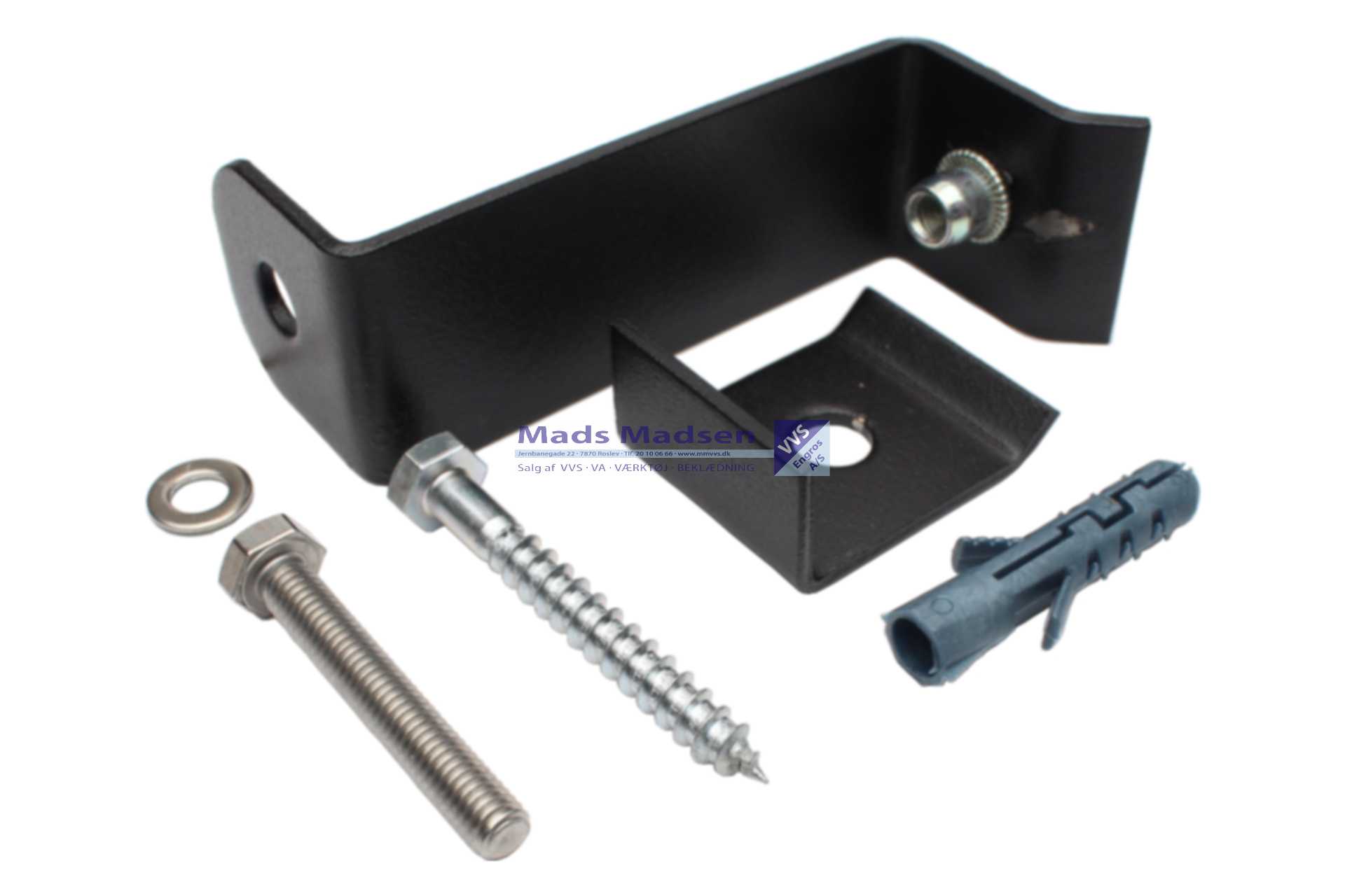 Vægbeslag til flad trykekspansionsbeholder