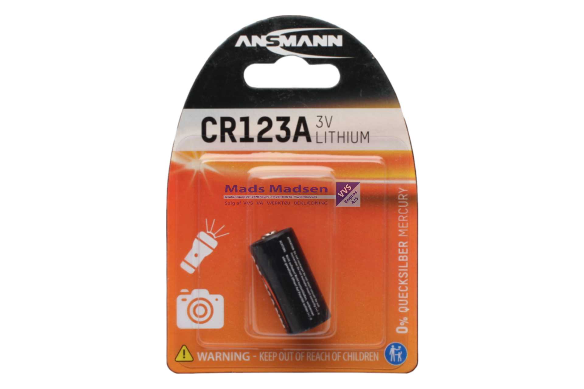 Lithium Photo Batteri 3V CR-123-A