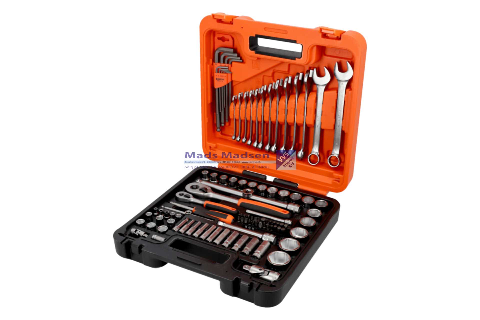 Topnøglesæt Bahco 1/4" + 1/2" S98MC1H 98 dele *NETTOPRIS*