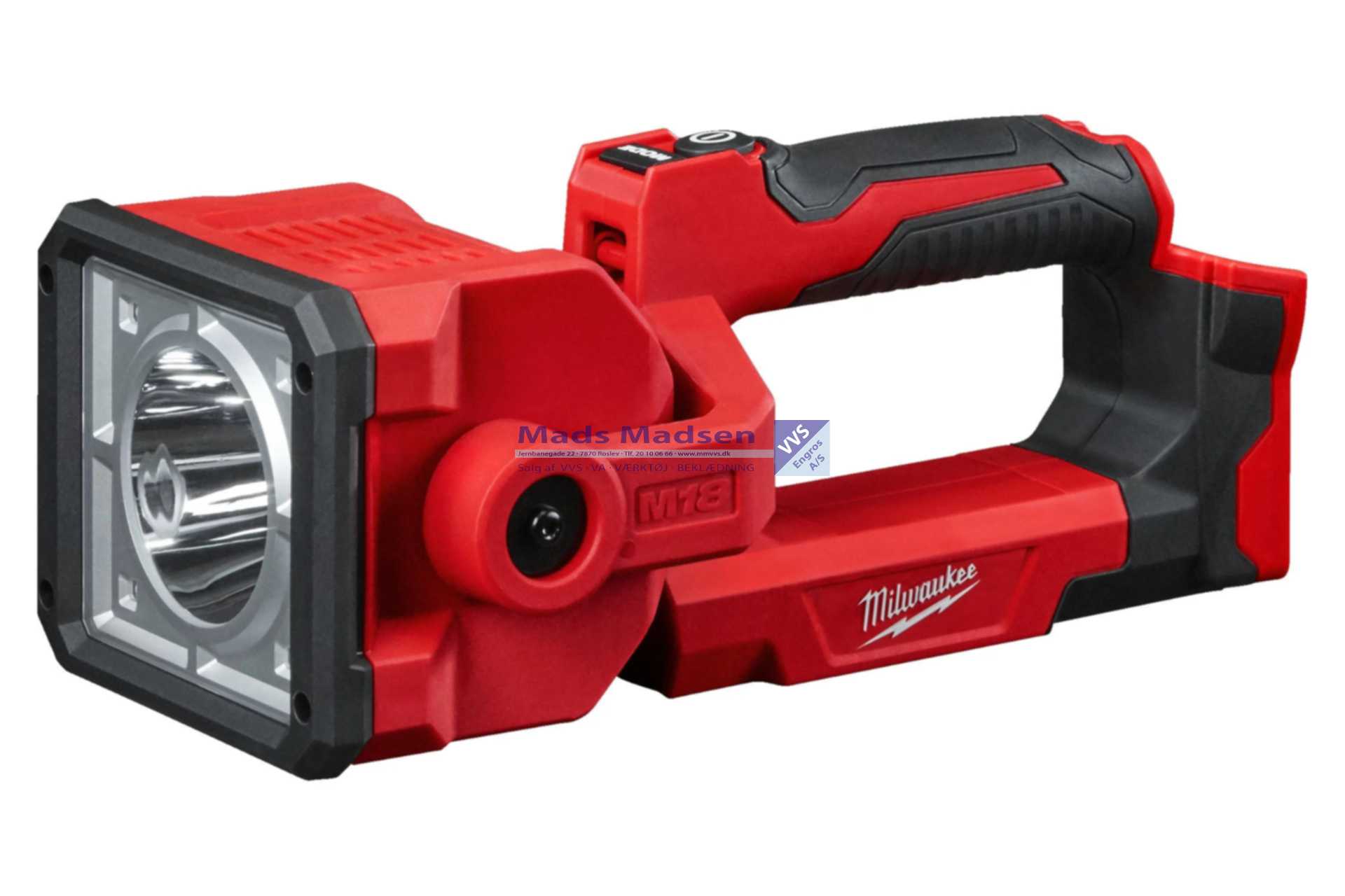 Milwaukee M18 LED-spotlys 1.250 Lumen SLED-0 4933459159 *NETTOPRIS*