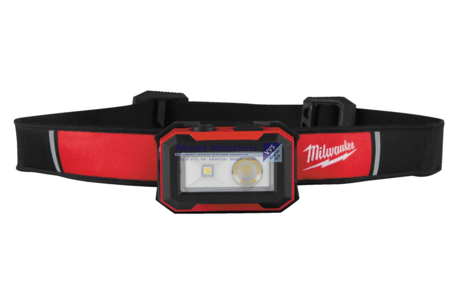 Milwaukee IR USB-Genopladelig Pandelampe 450 Lumen HL450 4933478587 *NETTOPRIS*